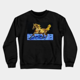 Golden horse found in my dreams Crewneck Sweatshirt